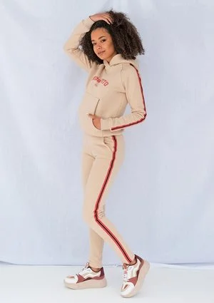 Bluza z lampasem red Beżowa ILM