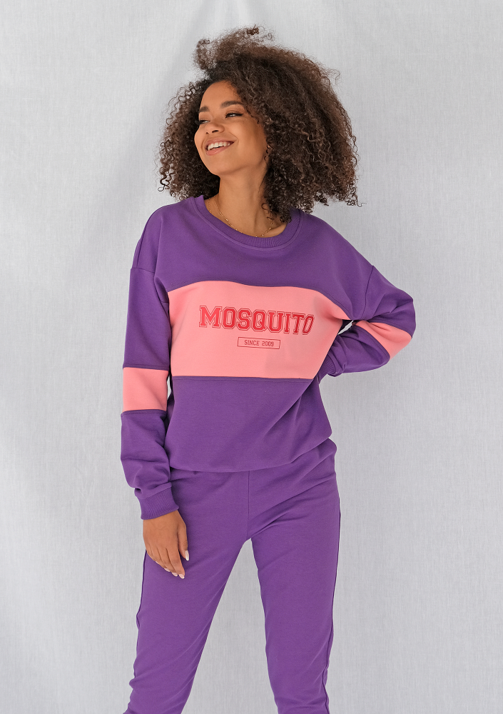 Bluza ze wstawką red logo Fioletowa