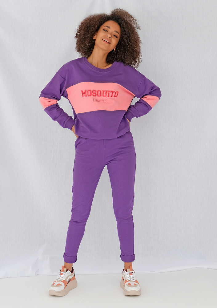 Bluza ze wstawką red logo Fioletowa