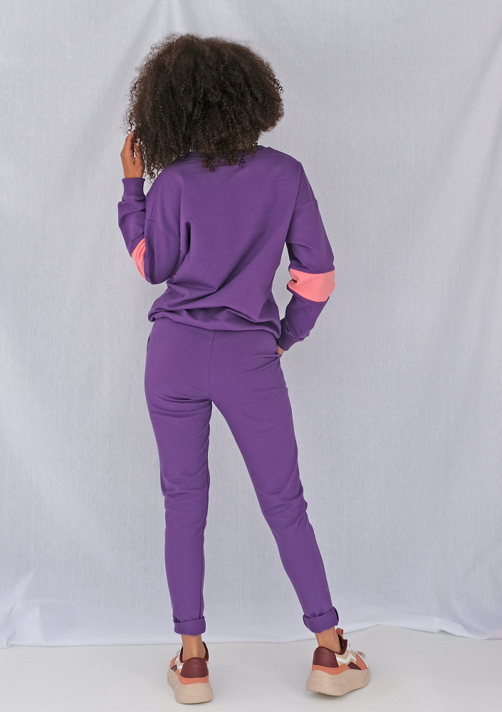 Bluza ze wstawką red logo Fioletowa