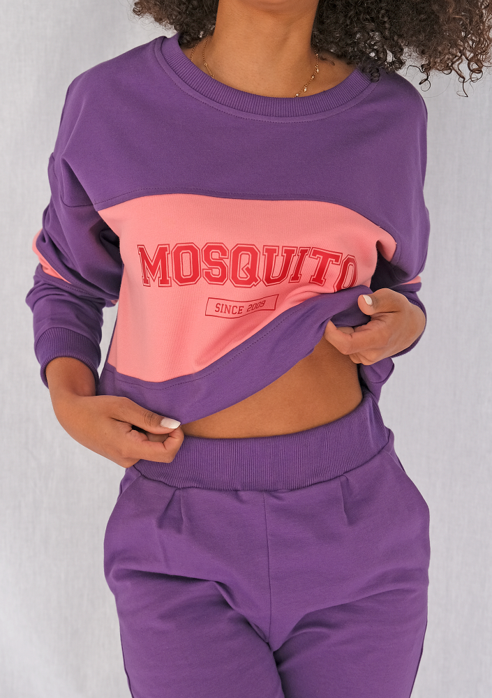 Bluza ze wstawką red logo Fioletowa