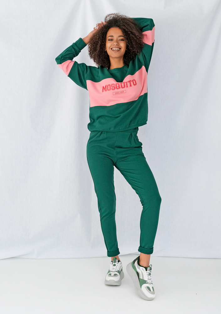 Bluza ze wstawką red Zielona ILM