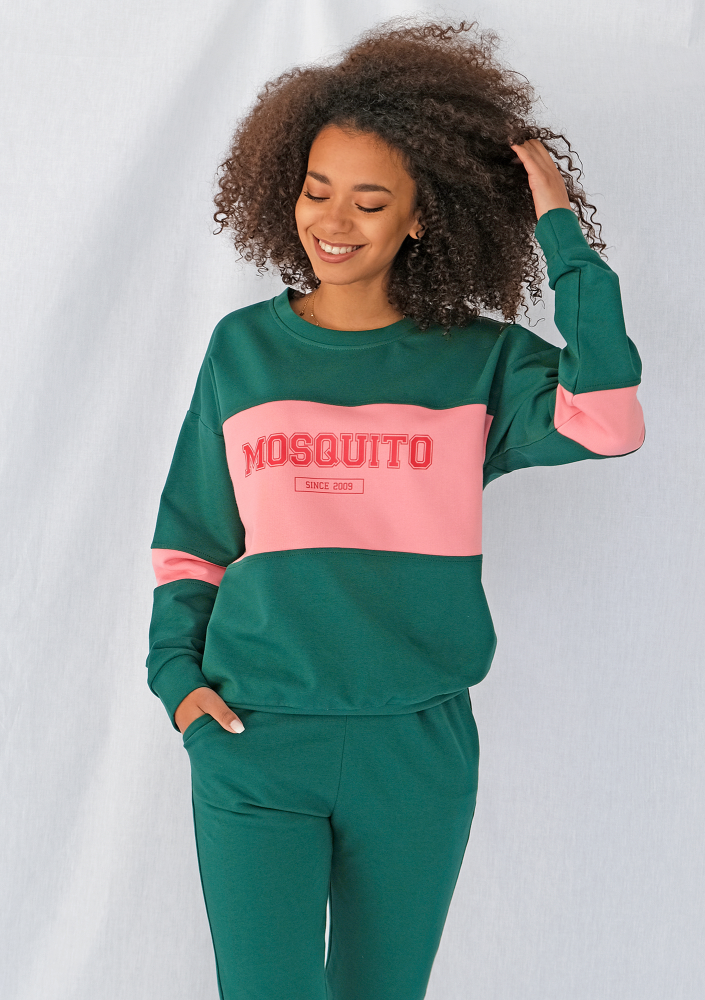 Bluza ze wstawką red Zielona ILM