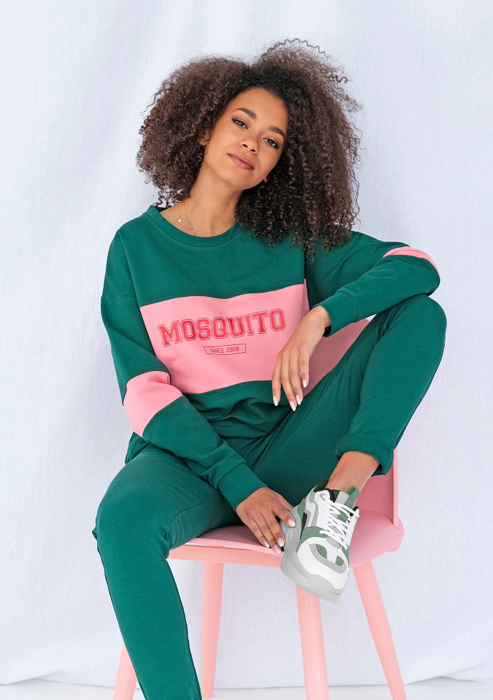 Bluza ze wstawką red Zielona ILM