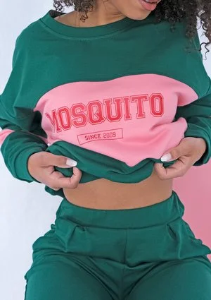 Bluza ze wstawką red Zielona ILM