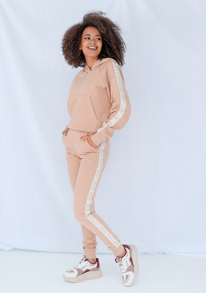 Bluza z lampasem Gold logo beżowa ILM