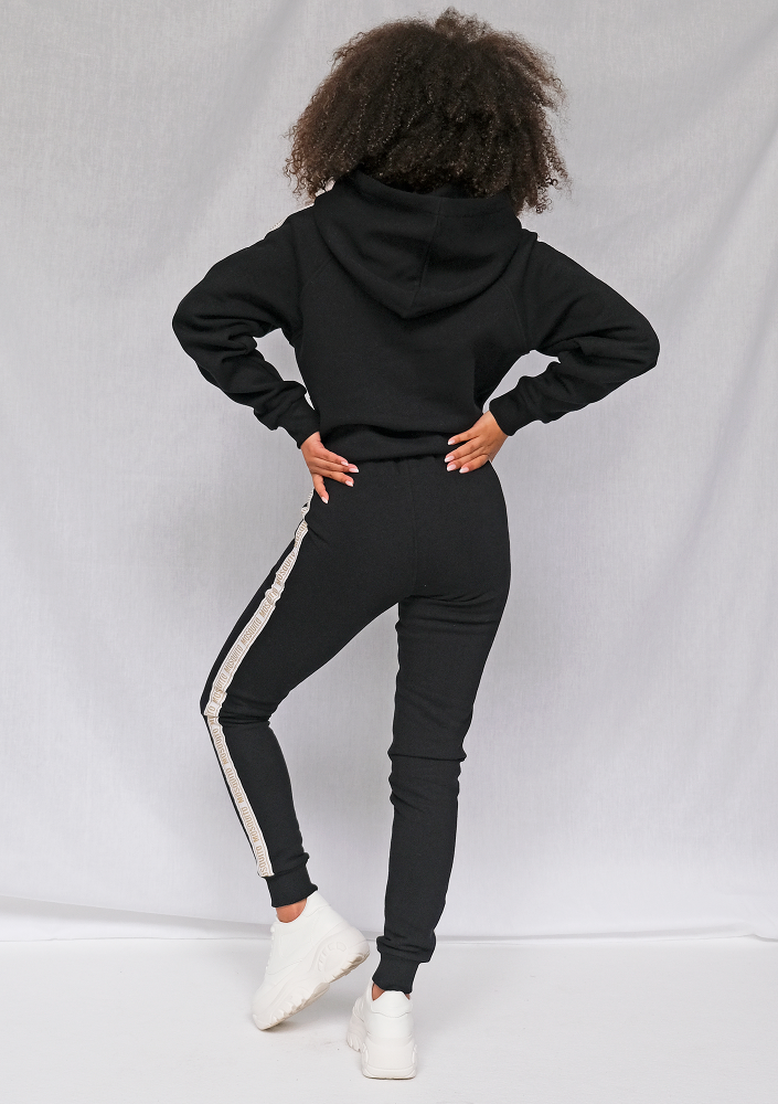 Bluza z lampasem Gold logo czarna ILM