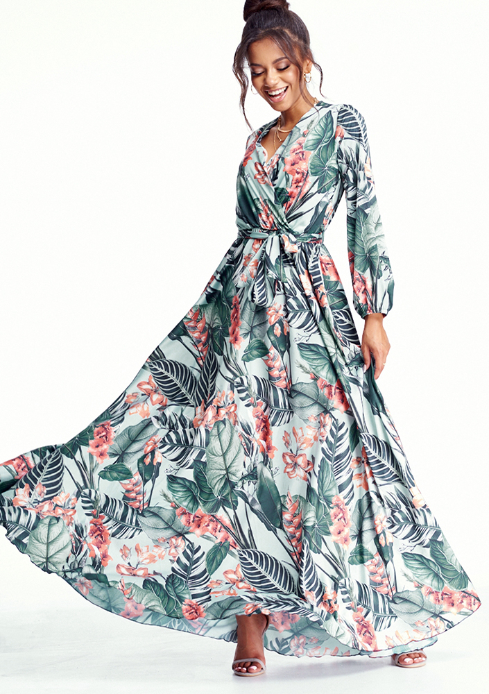 SUKIENKA MAXI EXOTIC LEAVES