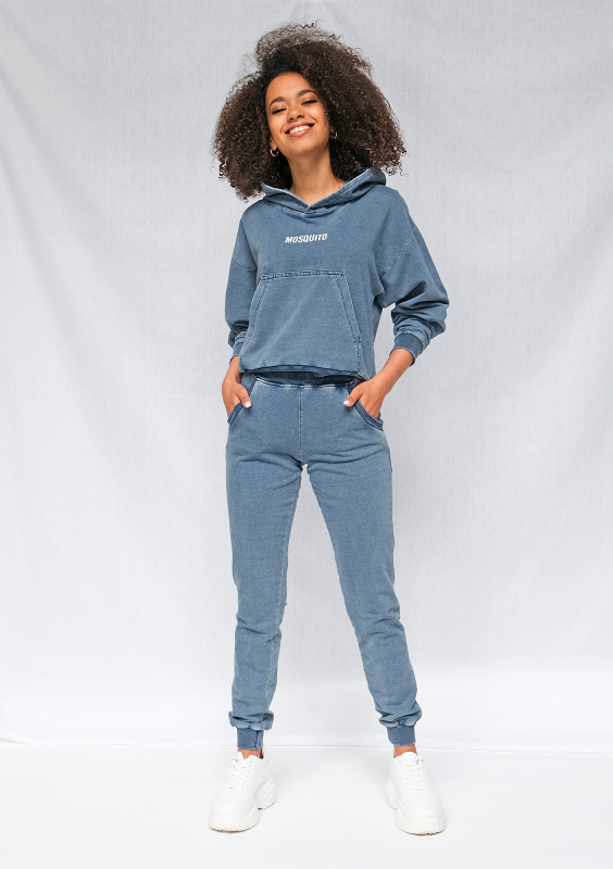 Bluza z kapturem z bawełny Denim ILM