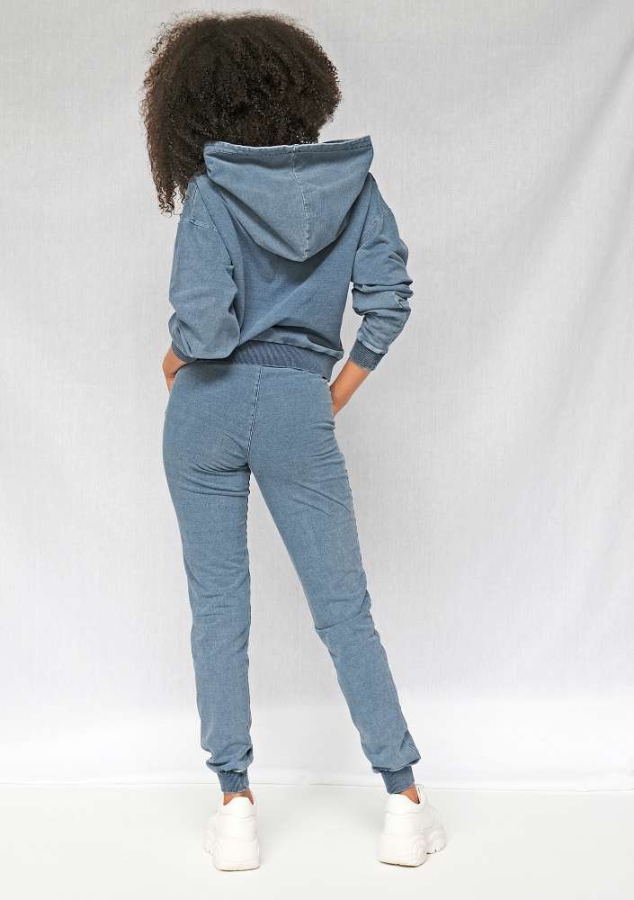 Bluza z kapturem z bawełny Denim ILM