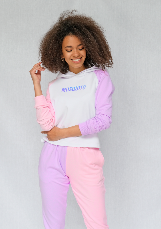 Bluza z łączonych kolorów Różowa ILM