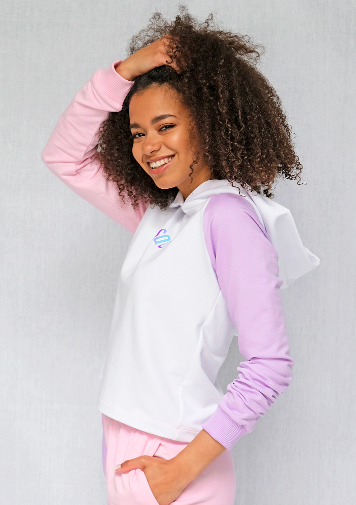 Bluza z łączonych kolorów Różowa ILM