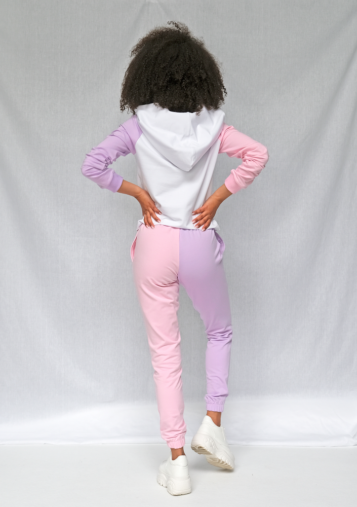 Bluza z łączonych kolorów Różowa ILM