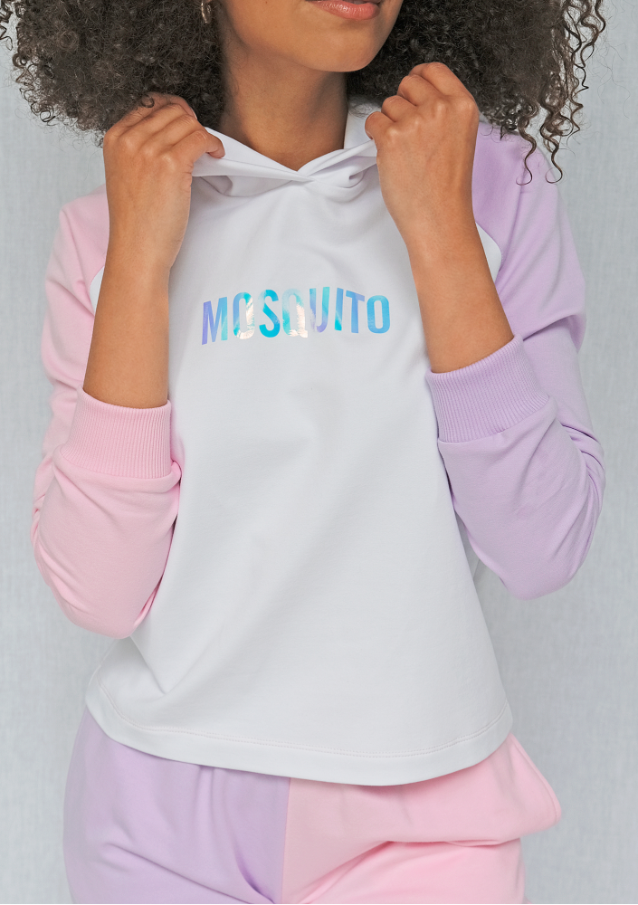 Bluza z łączonych kolorów Różowa ILM