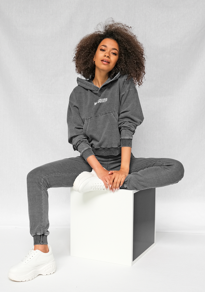 Bluza z kapturem z bawełny Denim ILM