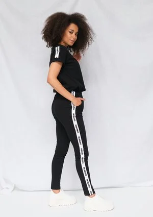 Kombinezon z bawełny logo stripe Czarny ILM