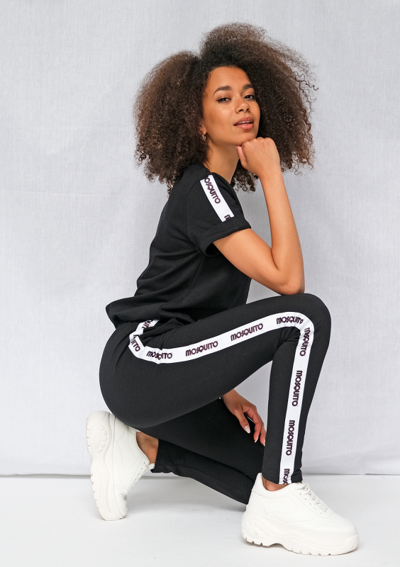 Kombinezon z bawełny logo stripe Czarny ILM