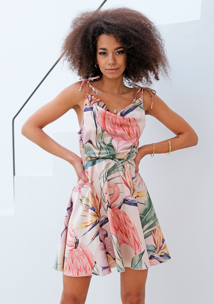 Mini sukienka Powder Flamingi