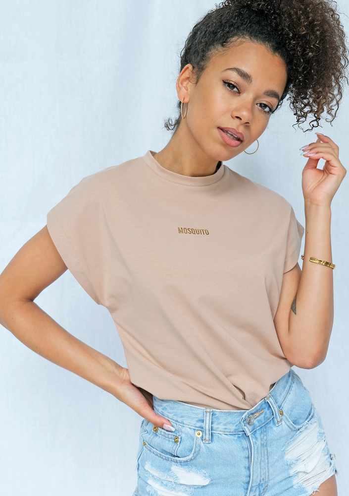 Koszulka gold logo ILM warm taupe