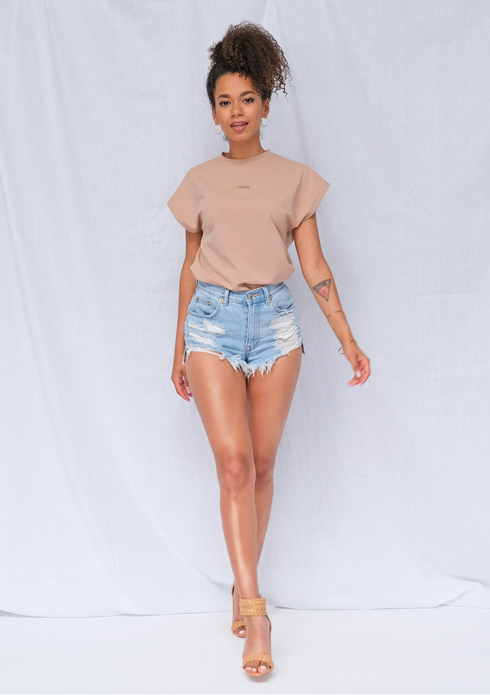 Koszulka gold logo ILM warm taupe