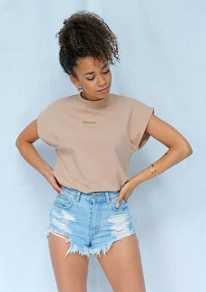 Koszulka gold logo ILM warm taupe