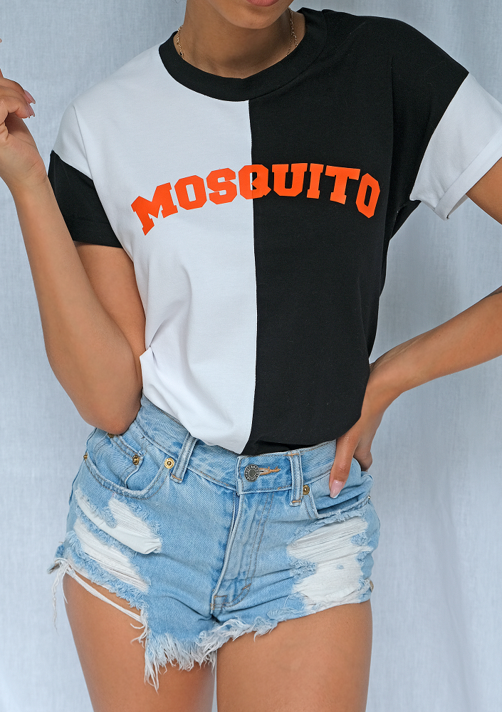 Dwukolorowy T-shirt Orange logo ILM