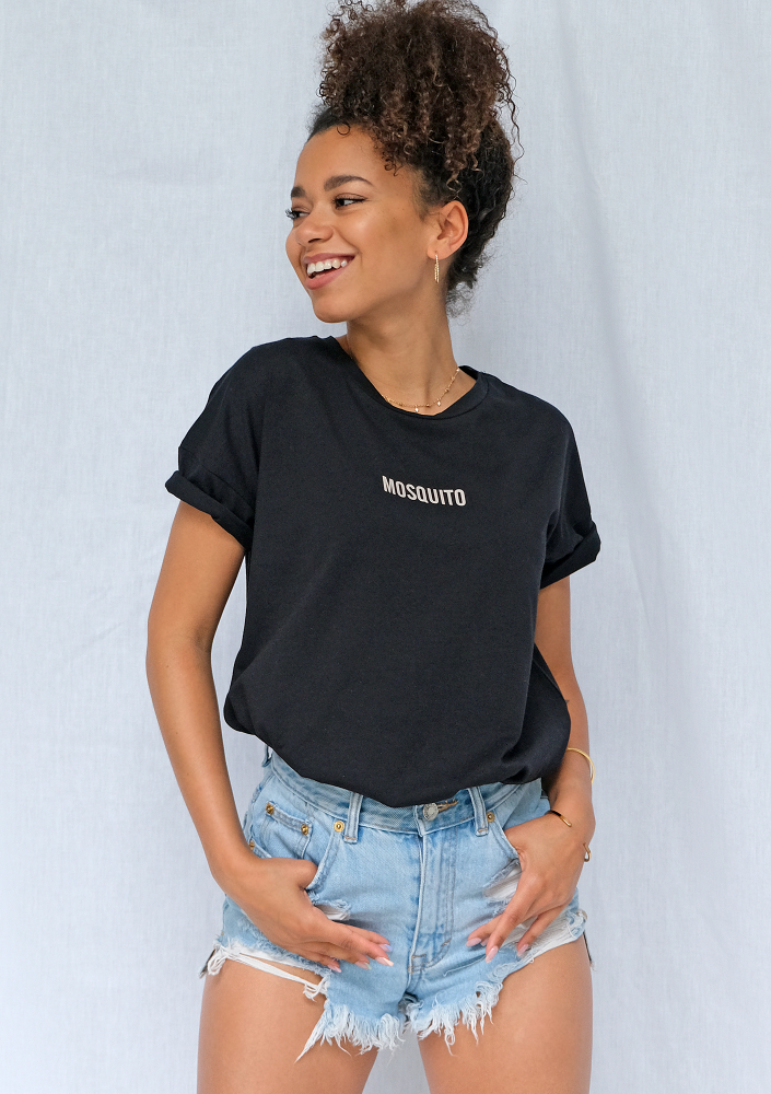 T-shirt basic z logo Czarny ILM