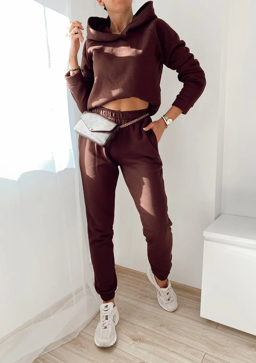 chocolate brown sweatpants