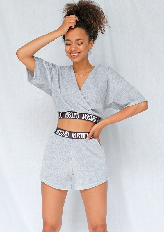 Kopertowa bluza z weluru szara ILM