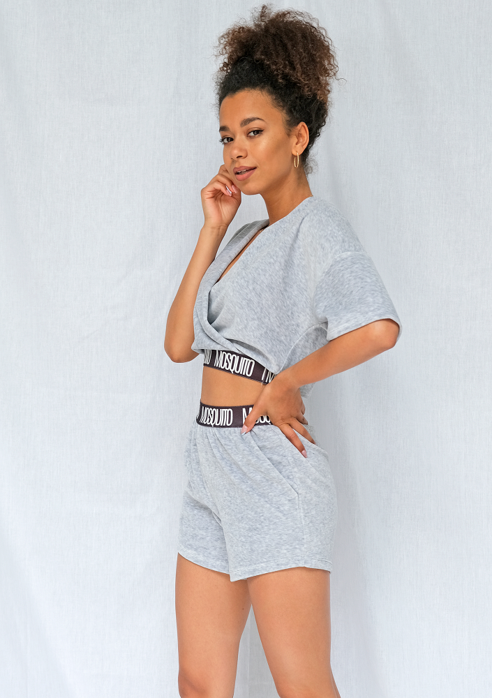 Kopertowa bluza z weluru szara ILM