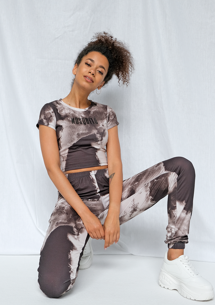 Komplet z topem tie dye black ILM