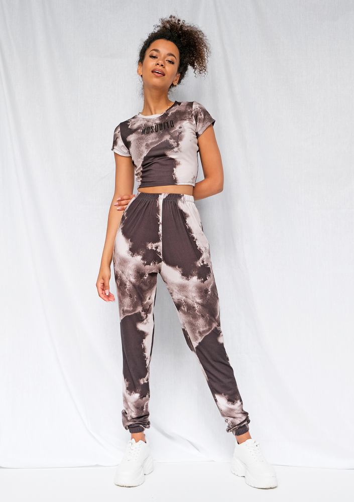 Komplet z topem tie dye black ILM