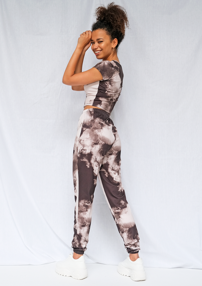Komplet z topem tie dye black ILM