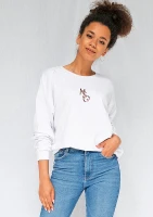 Basic - rose gold msq logo sweatshirt white