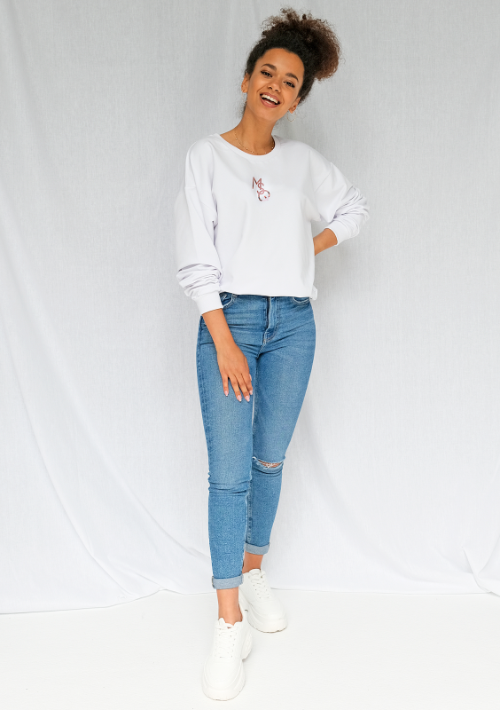 Bluza "rose msq" biała ILM