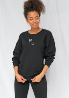 Basic - rose gold msq logo sweatshirt black