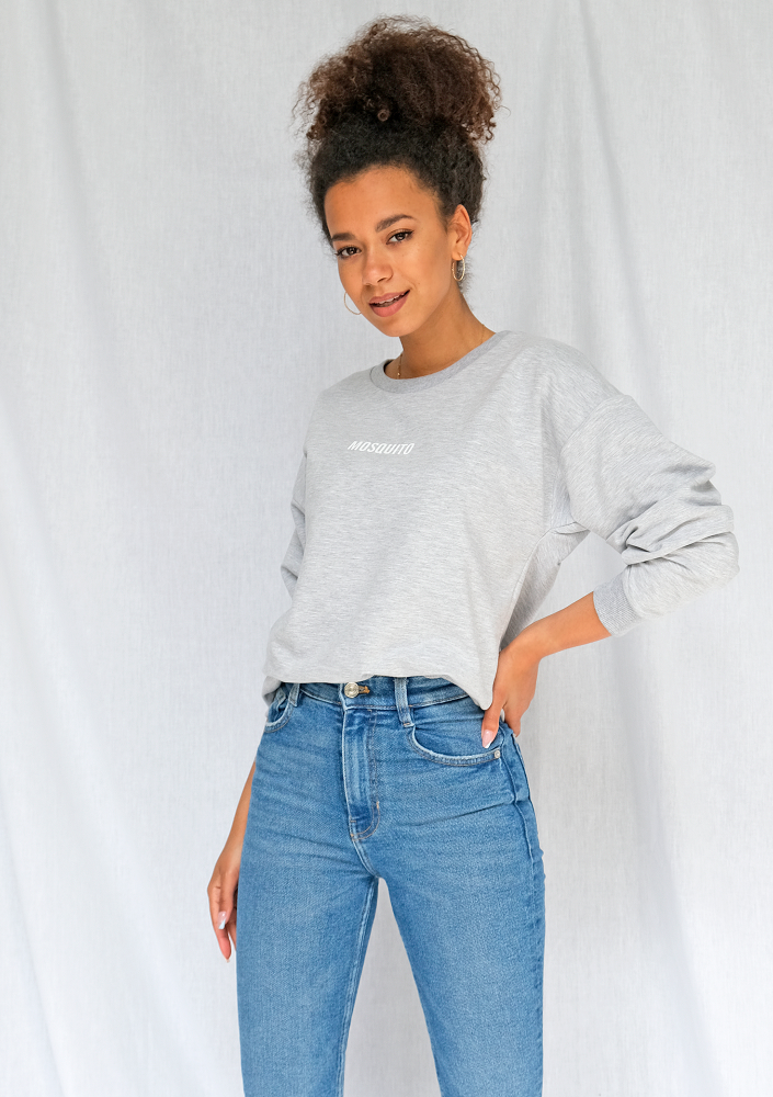 Bluza basic z logo szara ILM