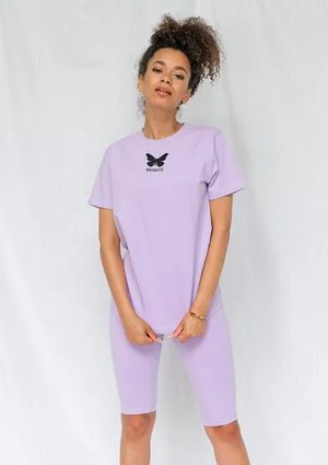 Koszulka butterfly logo lila
