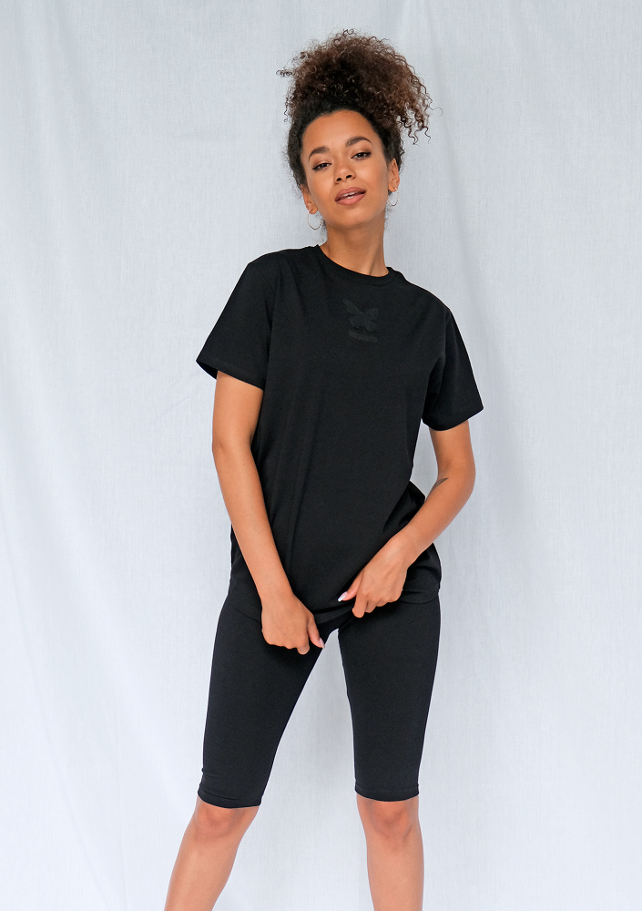 Legginsy z wysokim stanem do kolan Czarne ILM