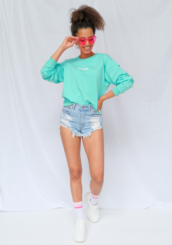 Bluza basic z logo mięta ILM