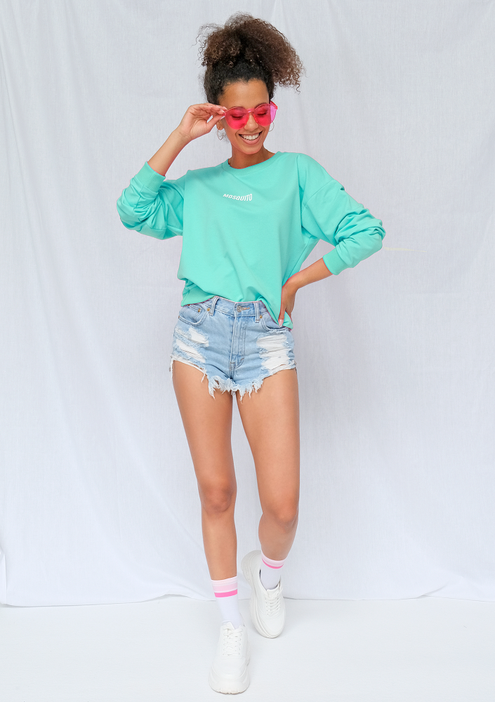 Bluza basic z logo mięta ILM