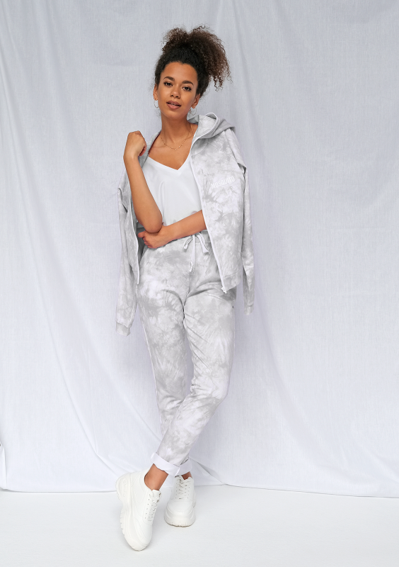 Bluza rozpinana z efektem sprania  szara ILM