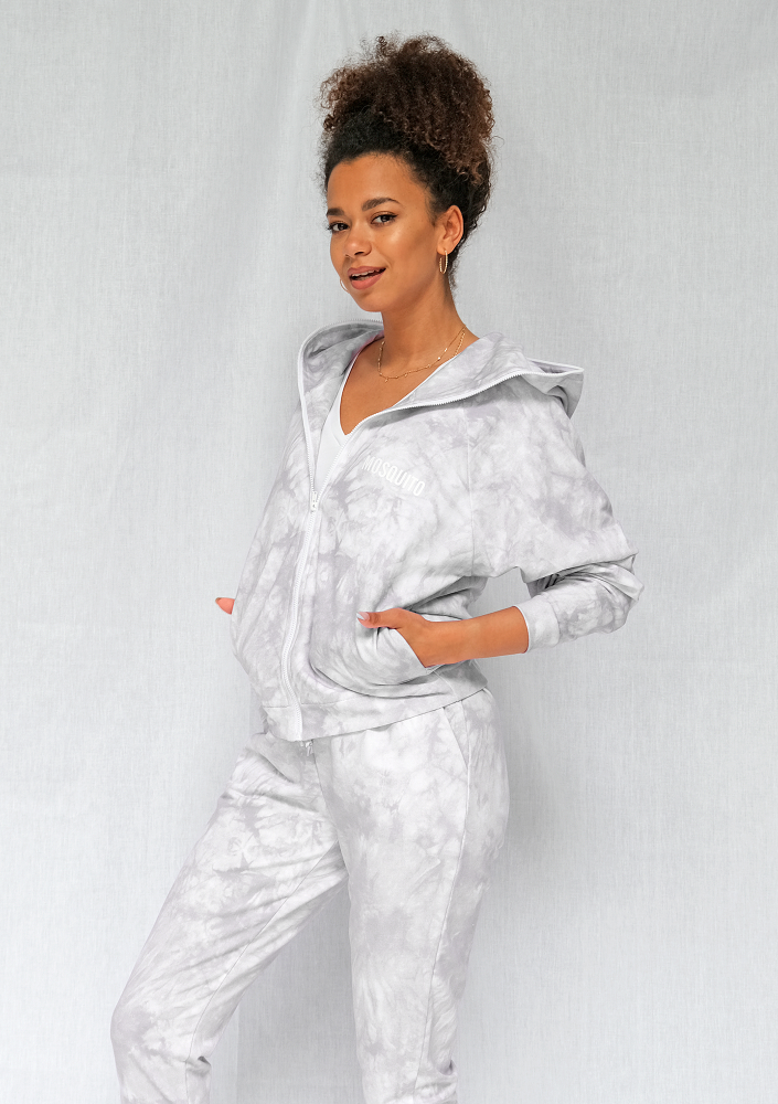 Bluza rozpinana z efektem sprania  szara ILM