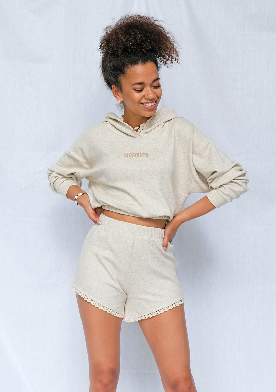 Szorty z dzianiny z lnem ILM