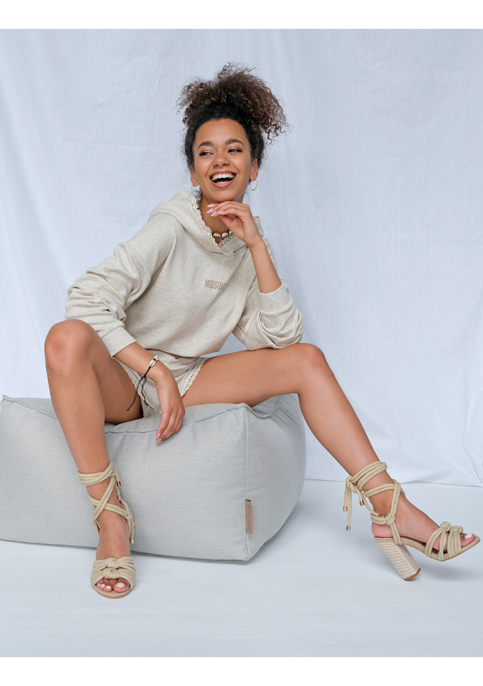 Szorty z dzianiny z lnem ILM