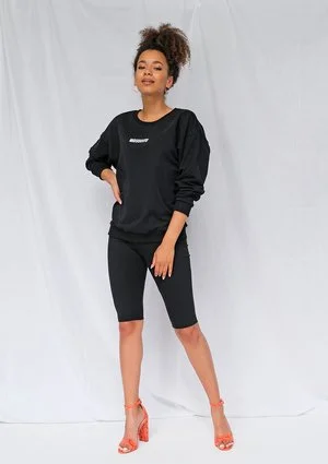 Bluza basic z logo czarna ILM