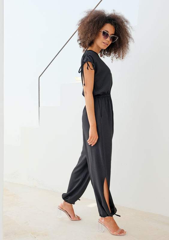 Kombinezon na jedno ramię czarny