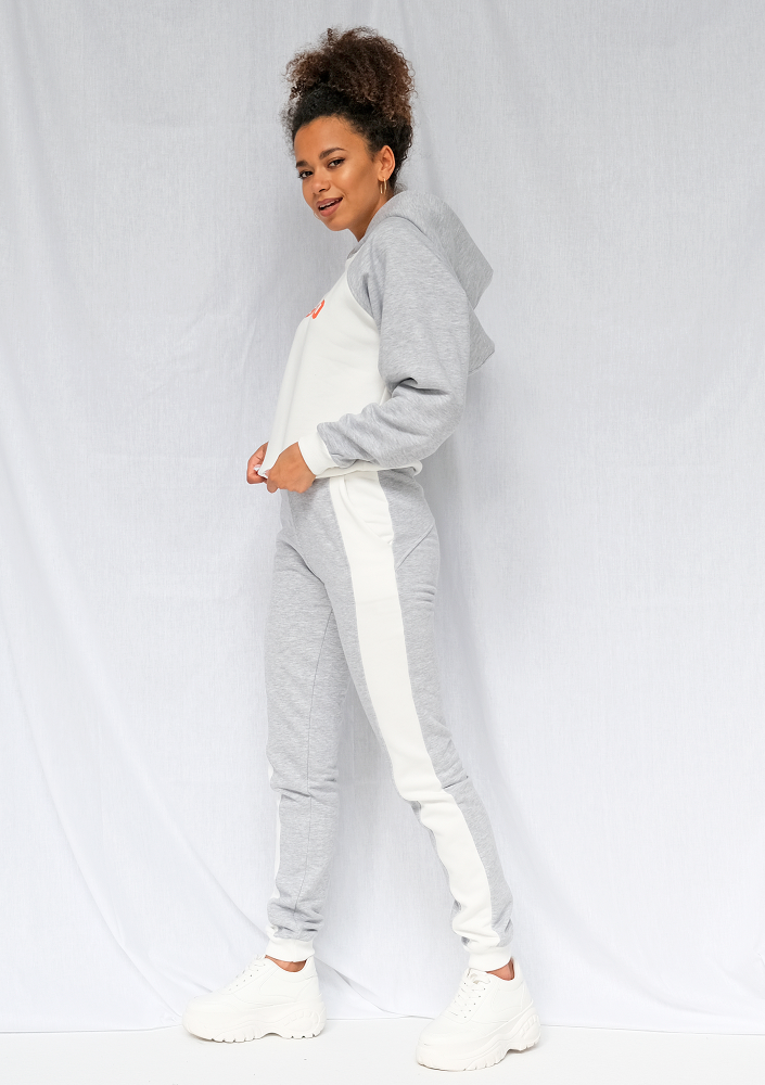 Spodnie dresowe ze wstawką szare ILM