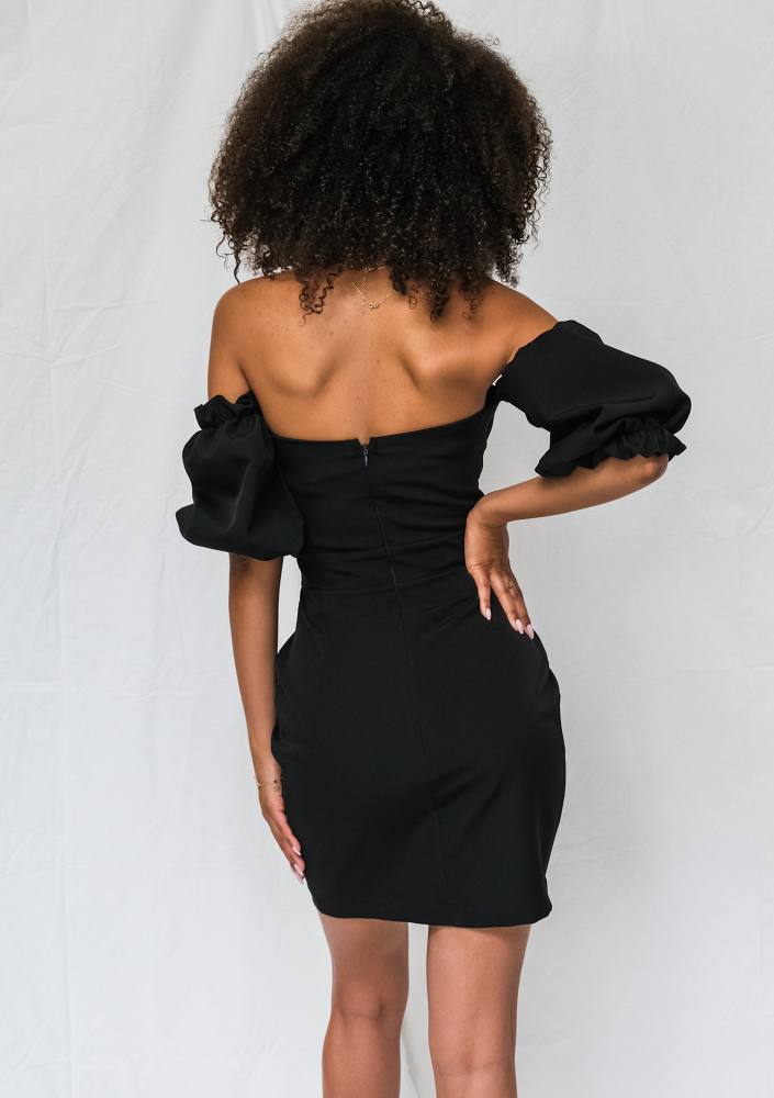 Gorsetowa sukienka tulipan czarna