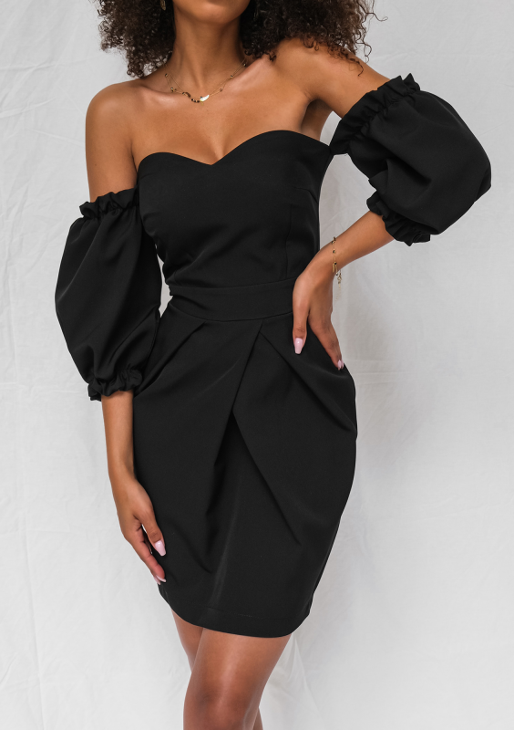 Gorsetowa sukienka tulipan czarna